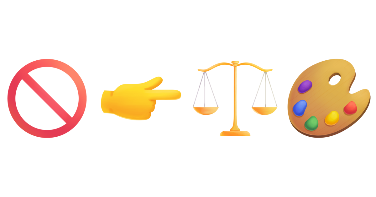 🚫👉⚖️🎨