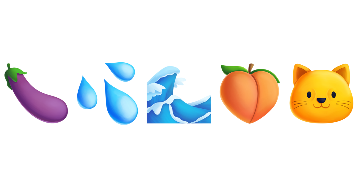 🍆💦🌊🍑🐱